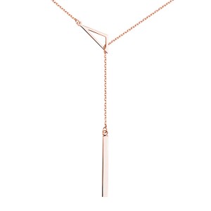 Colier argint placat cu aur roz model geometric DiAmanti Z1497N_RG-DIA (Argint 925‰ 2 g.)